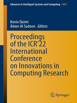 cover image of Proceedings of the ICR'22 International Conference on Innovations in Computing Research